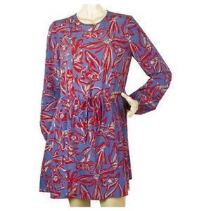 Diane Von Furstenberg Red and Blue Patterned Dress